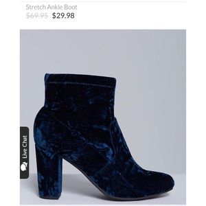 Blue suede boots